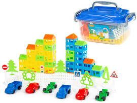 Конструктор "Построй свой город" 180 эл. в контейнере доставка оптом в Донецк