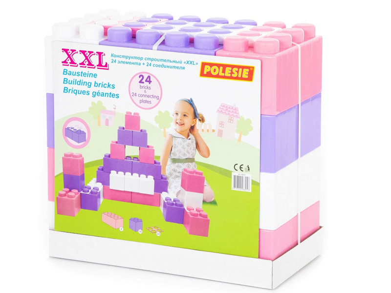Донецк игрушка оптом Конструктор строительный "XXL", 24 эл. (v2) + соединитель 24 эл.