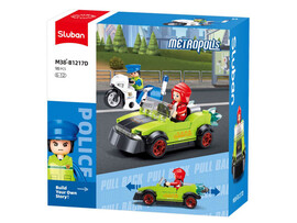 Конструктор Sluban "Полиция. Погоня" 98 дет., 2 фиг., 14.6*14.6 см в кор. M38-B1217D