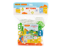 Конструктор "Построй свой город" 61 эл. в пакете доставка оптом в Донецк