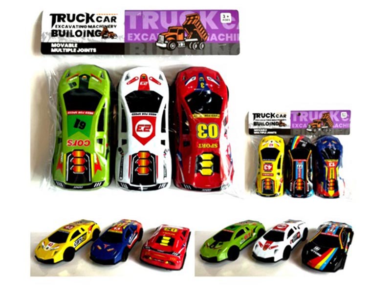 Набор машинок "Гоночные" 3 шт., 29*26 см в пак. 3004744