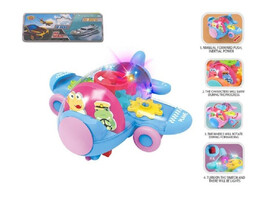 Разв. игр. "Самолетик с шестеренками" инерц., свет, 12*12 см в пак. M1541-1