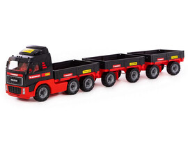 Автомобиль бортовой "MAMMOET" с двумя прицепами в сеточке доставка оптом в Донецк