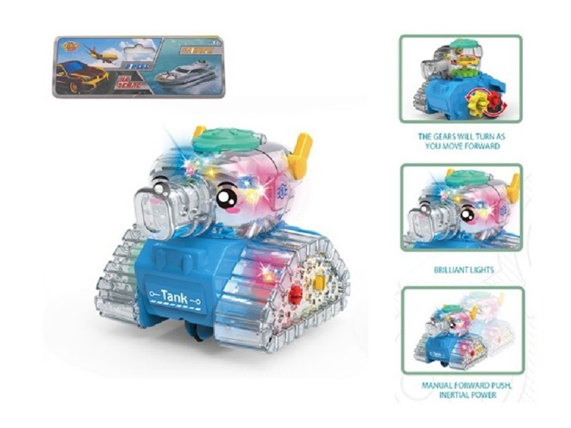 Разв. игр. "Танк с шестеренками" инерц., свет, 10*8 см в пак. M1541-11