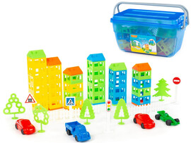 Конструктор "Построй свой город" 162 эл.  в контейнере доставка оптом в Донецк
