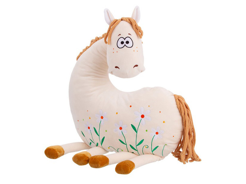 Мягкая игр. Конь Даниэль с ромашками 40 см в пак. Relana. RLS25009-1-40