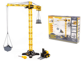 Конструктор "Башенный кран "Гигант" с погрузчиком" 588 эл. в коробке доставка оптом в Донецк