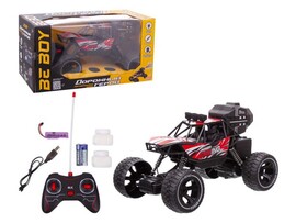 Внедорожник на р/у 38 см (мыльн. пузыри, свет, амортиз., USB, аккум.) красный в кор. IT108819 доставка оптом в Донецк