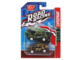 Набор машин металл. "Road Racing. Военные" 7,5 см 2 шт на планшете доставка оптом в Донецк