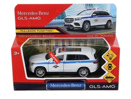 Технопарк. Машина «Mercedes-Benz AMG. Полиция» металл. инерц. 12 см (свет, звук, открыв. двери, багажник) доставка оптом в Донецк