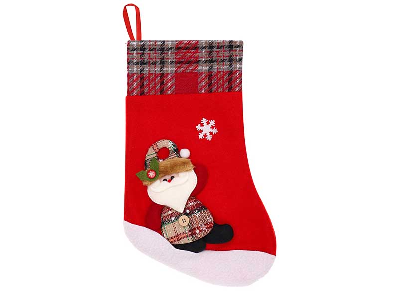 Носок для подарков "Дедушка Мороз" 17*34 см.  НУ-1944