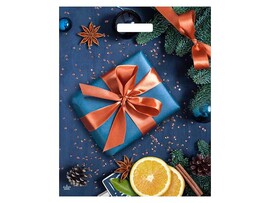 Пакет п/э выруб. Подарок с апельсинами 47.5х39 см, 60 мкм. н00246230 (кратно 50)