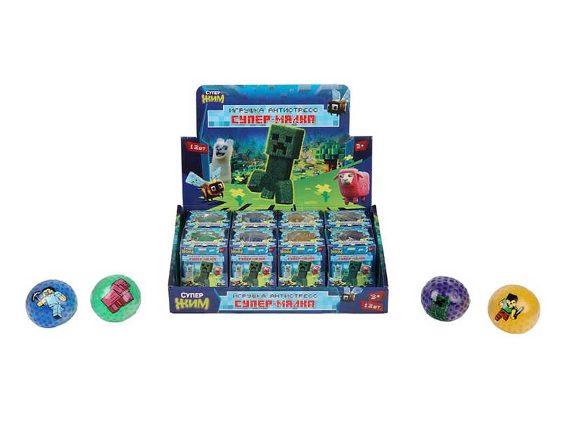 Антистресс-мялка "Мячик. Пиксельный мир" 6.5 см, микс. XI-SD-01-MCN