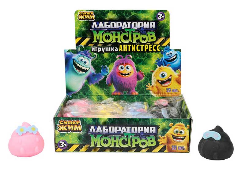 Антистресс-мялка "Монстрик" наполн. мука, микс. ZYP24022102-3-RU