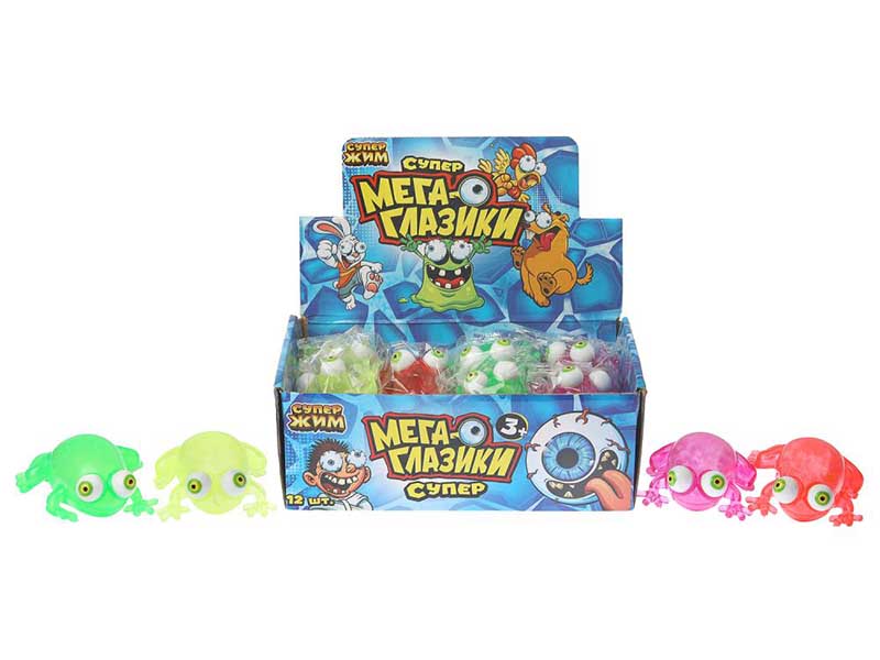 Антистресс-мялка "Пучеглазик. Лягушка" 9.5 см, цв. микс. ZXL23121804-7-RU