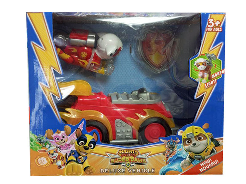 Донецк игрушка оптом Набор "Щенячий Патруль" (машинка, значок) 23*21 см в кор. 502