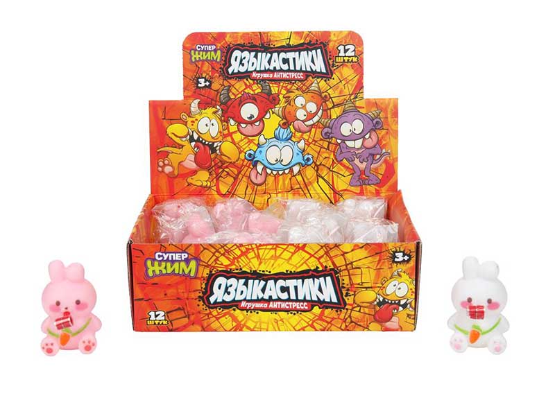 Антистресс-мялка "Языкастики. Зайчик" 8.5 см, цв. микс. ZXL24051002-12