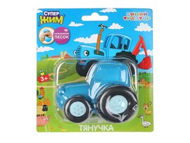 Антистресс-мялка "Синий Трактор" 9 см, песок, блистер. XIB-BT03-PB-RU