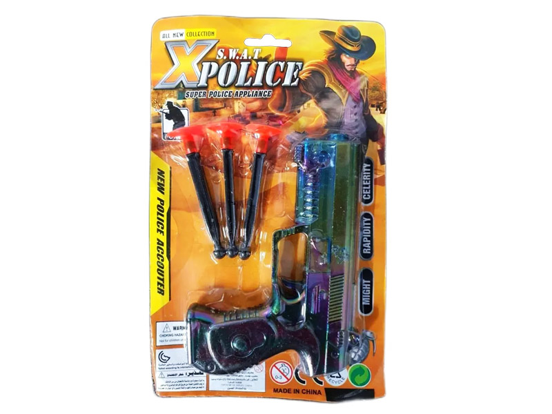 Донецк игрушка оптом Пистолет с присосками 20*12 см на планшете K145-H40043