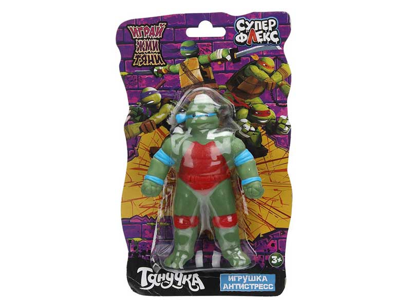 Антистресс-тянучка "Суперниндзя" 17 см, зеленый, блистер. SF-TN03-RU