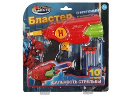 Бластер "Человек Паук" 15 см, 5 мягк. пуль, блистер. 2204G0084-R