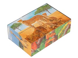 Кубики "Экзотические животные" 6 шт., 4 см, в пленке. 01317-ANI