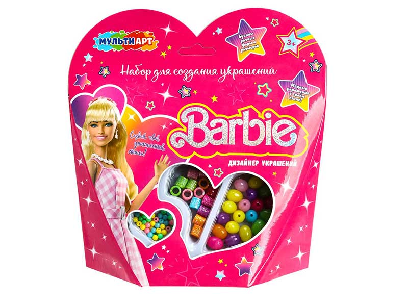 Набор для созд. украшений "Сердце. Барби" 22*22 см. BEADSET-112781