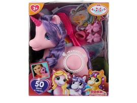 Интер. игр. "Пони" 25 см, 50 фраз, песен, акесс., кор. Карапуз