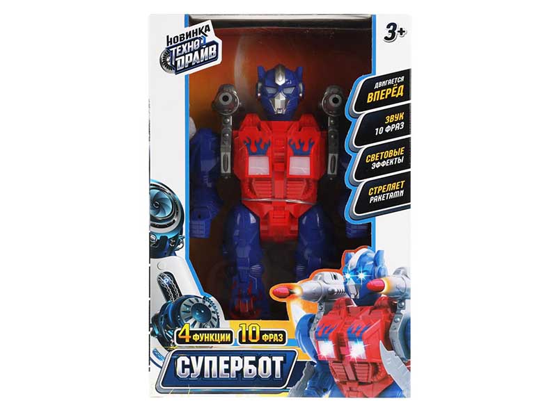 Робот "Супербот" 23 см, свет, звук, движ., стреляет, в кор. 1507B172-RS