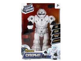 Робот "Супербот" 25 см, свет, звук, отжимается, в кор. 1611B102-RS