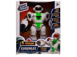 Робот "Супербот" 20 см, свет, звук, движ., стреляет, в кор. 1811B234-RS
