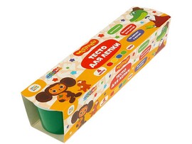 Тесто для лепки "Чебурашка" 4 цв. по 50 гр., в кор. PD4-CHEBU
