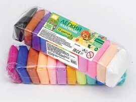 Легкий пластилин "Львенок" 12 цв., 10 гр. FLUFFY12-LION