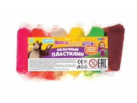Легкий пластилин "Маша и Медведь" 6 цв., 10 гр. FLUFFY6-127908