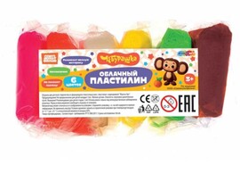 Легкий пластилин "Чебурашка" 6 цв., 10 гр. FLUFFY6-127911