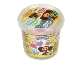 Кинетический песок "Чебурашка" 1 кг, зеленый, формы. KINET1000-122124