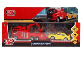 Машина металл. Эвакуатор 11.5 см, подв. дет., ассорт., в кор. Технопарк