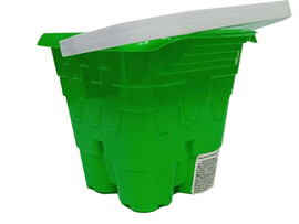 Ведро "Башня" зеленый ИП20004 доставка оптом в Донецк