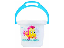 Ведро "Фантазия" белое 1,4л доставка оптом в Донецк