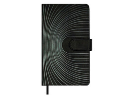 Ежедневник недат. А6+ 120 л. Тиволи черный, кожзам, магн. клапан. 70680