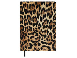 Ежедневник недат. А6+ 160 л. Леопард, кожзам, тиснение. 70688