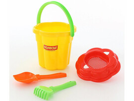 Набор №78: ведро-цветок большое, ситечко-цветок большое, лопатка №5, грабельки №5 доставка оптом в Донецк