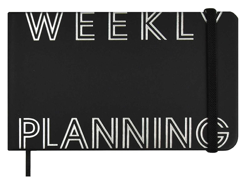 Еженедельник недат. 80 л. Weekly planning 150х90 мм, кожзам, тиснение. 68508