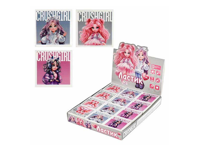 Ластик "Фешн девочки" 40х400 мм, термопл. резина, микс. 70040