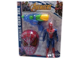 Водный пистолет 20 см «Человек Паук» с аксесс. на планшете 3399-19 доставка оптом в Донецк