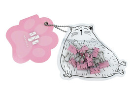 Зажимы для бумаг "Белый кот" 15х25 мм, 10 шт., розовый. 71501