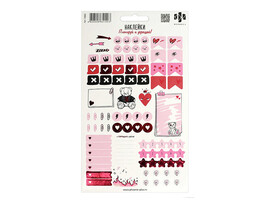 Наклейки "Розовый микс" 120x210 мм, 10 л., в пак. 70882