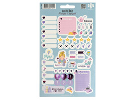 Наклейки "Пастельный чек-лист" 120x210 мм, 10 л., в пак. 70884