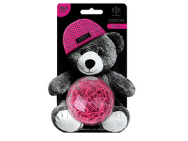 Скрепки "Мишка в шапочке" 28 мм, 100 шт., розовые, блистер. 71491