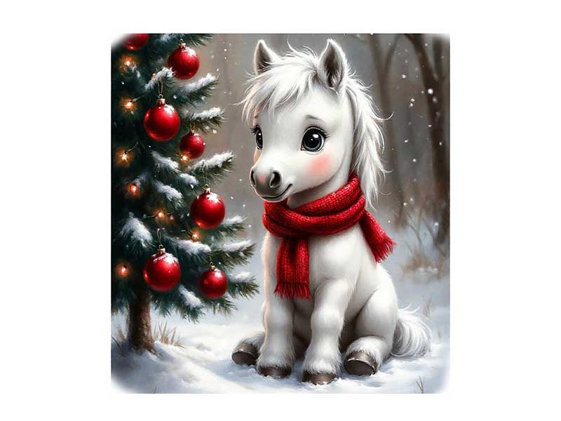 Подушка-игрушка Лошадь елочка 30*30 см LSH-004